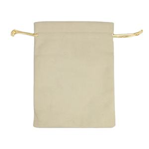 Sacs à cordon en coton 100% réutilisables, écologiques, pour emballage cadeau, rangement de voyage, sacs en vrac, sacs en coton naturel - Product Image 1