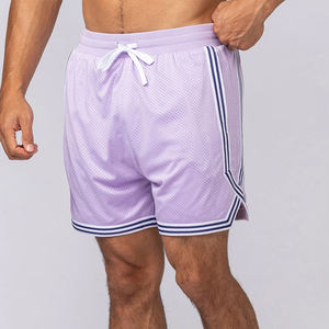 Tenues de basket-ball personnalisées OEM, imprimées par sublimation, grandes tailles, ensemble short, respirant, séchage rapide, tissu en maille 100% polyester - Product Image 5