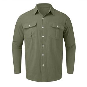 Camisa transpirable para hombre con botones, totalmente personalizable, nueva moda, superventas, camisa de alta calidad para hombre con botones a precio económico. - Product Image 1