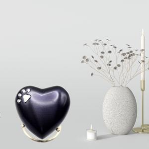 Petite urne funéraire pour cendres d'adultes avec finition nickelée et en étain gravée, couleur blanche, capacité de 200 pouces cubes - Product Image 2