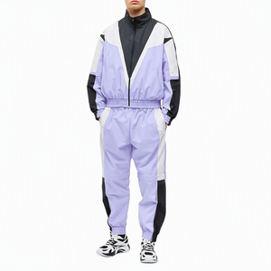 Survêtement coupe-vent premium pour homme, fermeture éclair intégrale, col montant, coupe sportive, ajustement régulier, polyester léger, idéal pour le printemps, avec poches latérales - Product Image 6