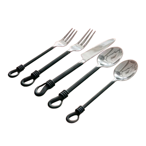 Ensemble de couverts en acier inoxydable au design unique, finition miroir haute brillance, résistant à la rouille, pour la table de mariage et les dîners. - Product Image 6