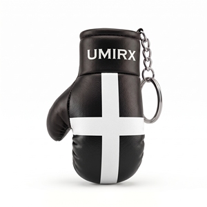 Cornwall Flag Cornish Pride Mini <b>Boxing</b> Glove Keychain PU Leather Lace-Up Custom Logo St Piran Kernow <b>Boxing</b> Gloves Souvenir - Product Image 1