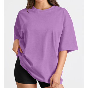 High Performance Casual Breathable Plus Size Women Oversize <b>T</b>-shirt With Custom Design Short Sleeve 100% Cotton For Adult - Product Image 4