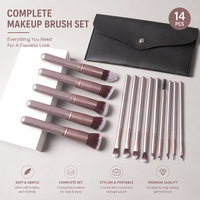 Weiches Synthetikhaar, 14-teiliges Make-up-Pinsel-Set, Puder, Rouge, Foundation, Lidschatten, multifunktionaler Pinsel, professionelles Beauty-Tool-Set