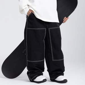 Pantalon de ski et snowboard unisexe imperméable pour l'hiver, coupe ample, style cargo/pantalon large, streetwear - Product Image 3