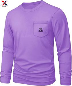 Camiseta Casual de Manga Larga con Cuello Redondo para Hombre 2026, Logotipo Personalizado Bordado, Diseño a Cuadros, Transpirable, Secado Rápido, 200 Gramos - Product Image 5