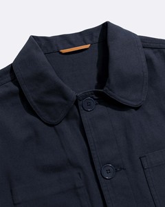 Veste de travail respirante, décontractée, à col rabattu, entièrement zippée, personnalisable, en toile de coton épaisse, pour hommes - Product Image 3