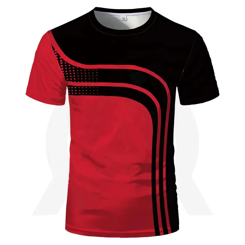 And White Vertical Stripe T-shirts T Shirt High Quality Men Striped High Quality Sublimation Printed Black Red Striped Pattern
