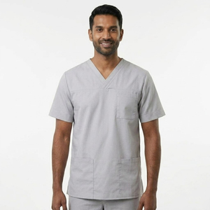 Medical <b>Scrub</b> <b>Top</b> Plain Stretchy Men V-Neck <b>Scrub</b> Shirts Wholesale Doctor <b>Scrubs</b> Shirts Multi-Pocket Surgical <b>Scrub</b> <b>Top</b> - Product Image 6