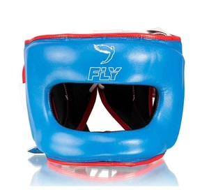 Ensemble de sparring professionnel Fly MMA en cuir de vachette véritable avec sangle réglable, comprenant des gants de boxe, un protège-tête et un protège-guêtres - Product Image 4