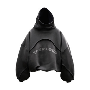 Hoodie oversize personnalisable pour homme, coupe régulière, avec empiècements de couleur, en molleton, style hiver, en tissu French Terry, effet vieilli - Product Image 1