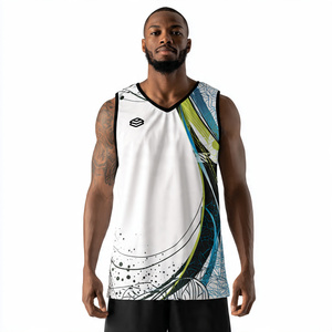 Basketball Sublimation Tank Tops Men Sportswear Sleeveless <b>Singlet</b> Top Football Sleeveless Jersey <b>Running</b> Wear Vest Workout Vest - Product Image 2