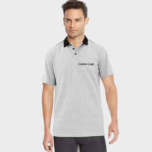 Polo pour homme en coton mélangé clair à manches courtes, personnalisable avec image - Product Image 1