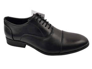Mocasines de Cuero Negro para Hombre, Estilo Slip-On, Punta Redonda, Entresuela Acolchada de EVA, Suela de Goma, Color Sólido, para Todas las Temporadas - Product Image 1