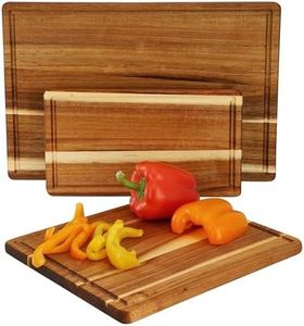 Grande planche à découper en bois massif pour la cuisine, pour couper et servir légumes, fruits, viande, pain, fromage, durable et robuste - Product Image 5