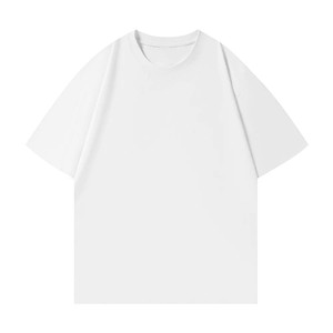 T-shirt blanc pour homme 100% coton à manches courtes, coupe classique, col rond, jersey décontracté, couleur unie, design simple - Product Image 1