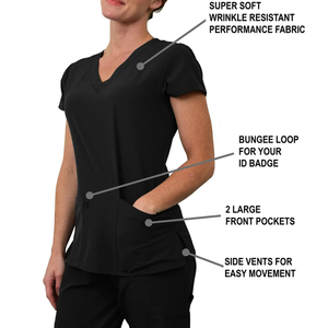 ชุดยูนิฟอร์มพยาบาลแบบปรับแต่งได้สำหรับผู้หญิง ชุดสครับโรงพยาบาล ชุดสครับทางการแพทย์สำหรับผู้ชายและผู้หญิง - Product Image 2