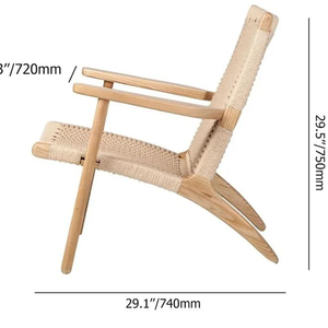 Chaise de jardin de style minimaliste moderne avec accoudoirs pour la décoration de la maison - Product Image 5