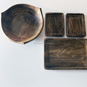 Bandeja de Madera Hecha a Mano de la Mejor Calidad, Duradera, Ecológica, para Servir, Decorativa, para Uso en el Hogar y la Cocina, con Diseño Elegante - Product Image 5