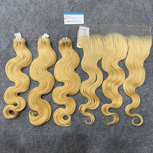 HOT SALE steam hair Viet Nam human hair blonde steam <b>body</b> <b>wave</b> hair machine weft factory price Ready To Ship - Product Image 3