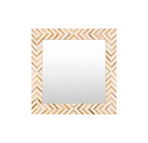 Miroir suspendu carré en coquillages Capiz, artisanat fait main, pour la décoration de chambre, miroir en nacre, en promotion - Product Image 1