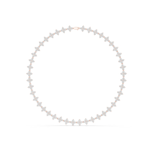 Collar de Boda de Oro Blanco de 14k con Diamante Cultivado en Laboratorio, Redondo, para Mujer |   Diamante Cultivado Nuevo - Product Image 3
