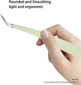 Juego de Pinzas Profesionales de Alta Calidad para Extensiones de Pestañas con Estuche, Pinzas de Acero Inoxidable Japonés para Volumen y Aislamiento - Product Image 3