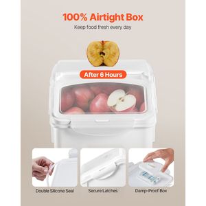 Grandi Contenitori per Alimenti da 3,5 Galloni/15Lx2 + 4,5 Galloni/20Lx2 per Riso, Cibo per Cani, Cibo per Animali Domestici - Product Image 3
