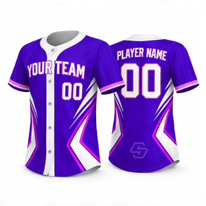 Maillot de baseball personnalisé en gros, impression par sublimation, logo personnalisé, unisexe adulte, séchage rapide, évacuation de l'humidité, maille respirante, manches courtes - Product Image 6