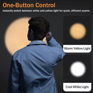 Stylo lumineux rose pour infirmières LED médicale avec interrupteur à un bouton Modes de lumière blanche et chaude Jauge d'élève Règle de 5cm - Product Image 2