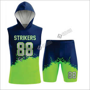 Uniformes de football américain personnalisés avec design de couleur sur mesure, uniformes de football 7v7 pour jeunes, ensemble d'uniformes entièrement sublimés, service OEM - Product Image 2