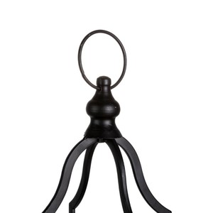 Lanterne rectangulaire en fer noir de haute qualité avec porte-bougie pour la décoration de la maison, finition mate - Product Image 5