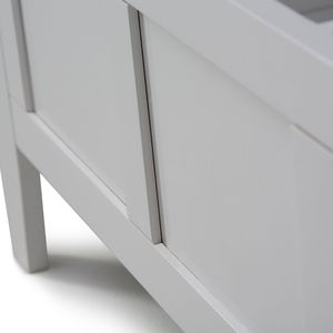 Panca contenitore da ingresso Brooklyn in bianco - Sgabelli e pouf eleganti - Product Image 4