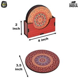 Acacia wood coasterswood tropical leaf coaster teak wood coaster round wooden bulk coasters customisable wood coaster - Product Image 2