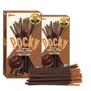 Glico Pocky Double Choco Biscuit <b>Sticks</b> 47g Crispy <b>Chocolate</b> Flavor <b>Wafer</b> Snack - Product Image 2