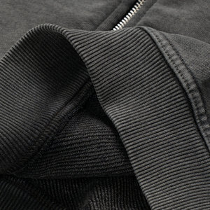 Sweat-shirt à capuche zippé surdimensionné pour homme, couleur unie, en coton French Terry, décontracté, avec poches, pour l'automne - Product Image 5