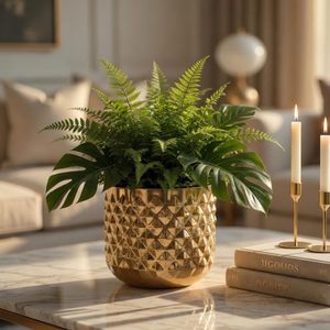 Metal Indoor Pineapple <b>Texture</b> Golden Planter Superfine Quality Available for Table Decor Wedding Home Decor at Wholesale Price - Product Image 3