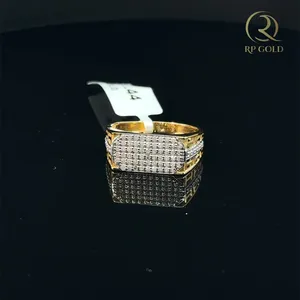 Bague en or de luxe avec pierres de diamant, design audacieux pour homme, bijou élégant et remarquable, parfait pour un cadeau de mariage, élégant pour un usage quotidien - Product Image 3