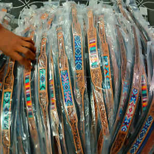 ปลอกคอสุนัขหนังวัวนิ่มดีไซน์ลูกปัดลายดอกทานตะวันเข็มขัดสำหรับสุนัขแกะสลักปลอกคอสัตว์เลี้ยง - Product Image 3