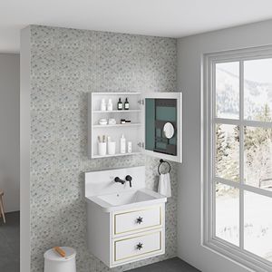 24 W X 26 H Surface Frameless Medicine Cabinet with Beveled Mirror <b>Edges</b> Right Opening Door Bathroom <b>Bath</b> Mirrors - Product Image 4