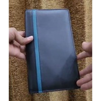 Dompet Panjang Kulit Sapi Kelas Eksekutif dengan Ritsleting, Slot Kartu, Jendela ID, Clutch Bisnis untuk Pria, Gaya Trendi dan Menarik