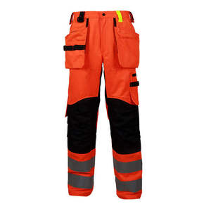 Pantalon de travail haute visibilité RICSA pour homme, certifié CE, en polyester, avec bandes réfléchissantes, genoux renforcés, résistance à l'abrasion - Product Image 1