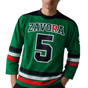 Ice Hockey Style Mesh Jersey Long Sleeve Team Uniform Oversized Fit Custom Name Number <b>Top</b> Sportswear American Football jersey - Product Image 2