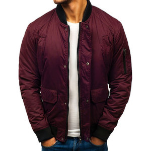 New Style Men's Hooded Waterproof Breathable Bomber Winter Jacket with Custom Logo Solid Color 100% Polyester - Product Image 3