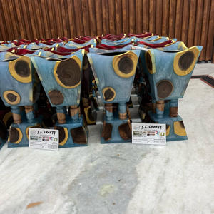 กระถางธูปอัราบิก Madkhan ทำจากไม้และอีพ็อกซี่เรซินแบบดั้งเดิมที่มีสีและขนาดที่กำหนดเองสำหรับโอกาสทางศาสนา - Product Image 2