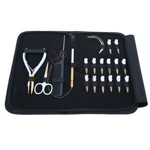 Kit d'outils de pose d'extensions capillaires en acier inoxydable de qualité supérieure avec pince à micro-perles à 3 trous, applicateur de micro-anneaux et pinces de coiffage - Product Image 1