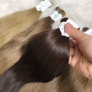 Gros en vrac naturel droit, couleur brune, grand stock de cheveux vierges de qualité supérieure 100% cheveux vierges, cheveux bruts vietnamiens - Product Image 1