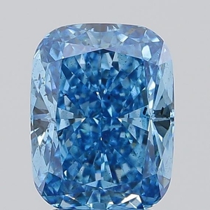 3.53ct <b>Cushion</b> Cut Lab Grown Diamond Fancy Vivid Blue SI2 IGI Certified CVD Loose Diamond Wholesale for Jewelry Making - Product Image 1