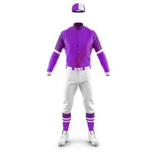 Customizable Men's Purple Soccer Jersey Uniform Full Sleeve Moisture Wicking Team Kit With Number And <b>Name</b> Print - Product Image 3